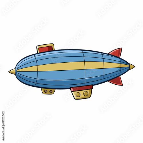 vector illustration of a retro rocket