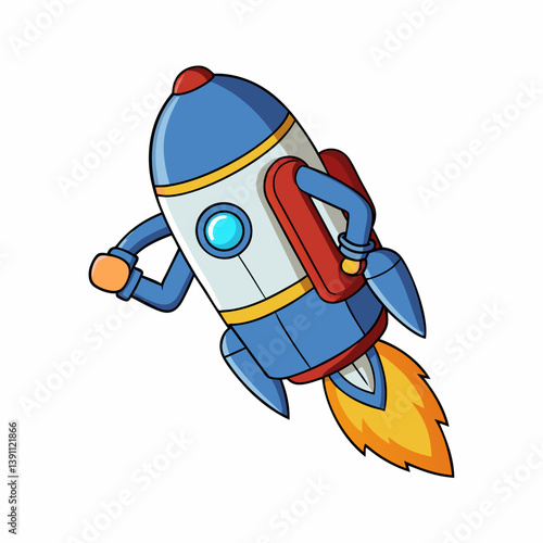 space rocket cartoon