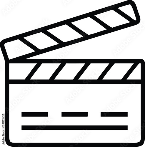 movie camera  clapperboard vector icon-on white-background