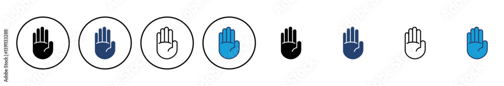 Hand icon vector. hand vector icon, palm Hand icon vector. hand vector icon, palm