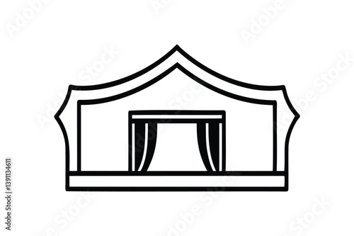 Theater icon vector on white background