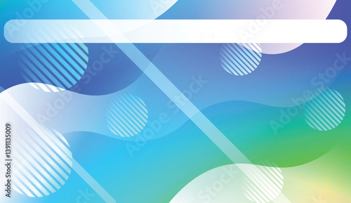 Template Background With Wave Geometric Shape, Lines, Circle. For Design, Presentation, Business. Vector Illustration