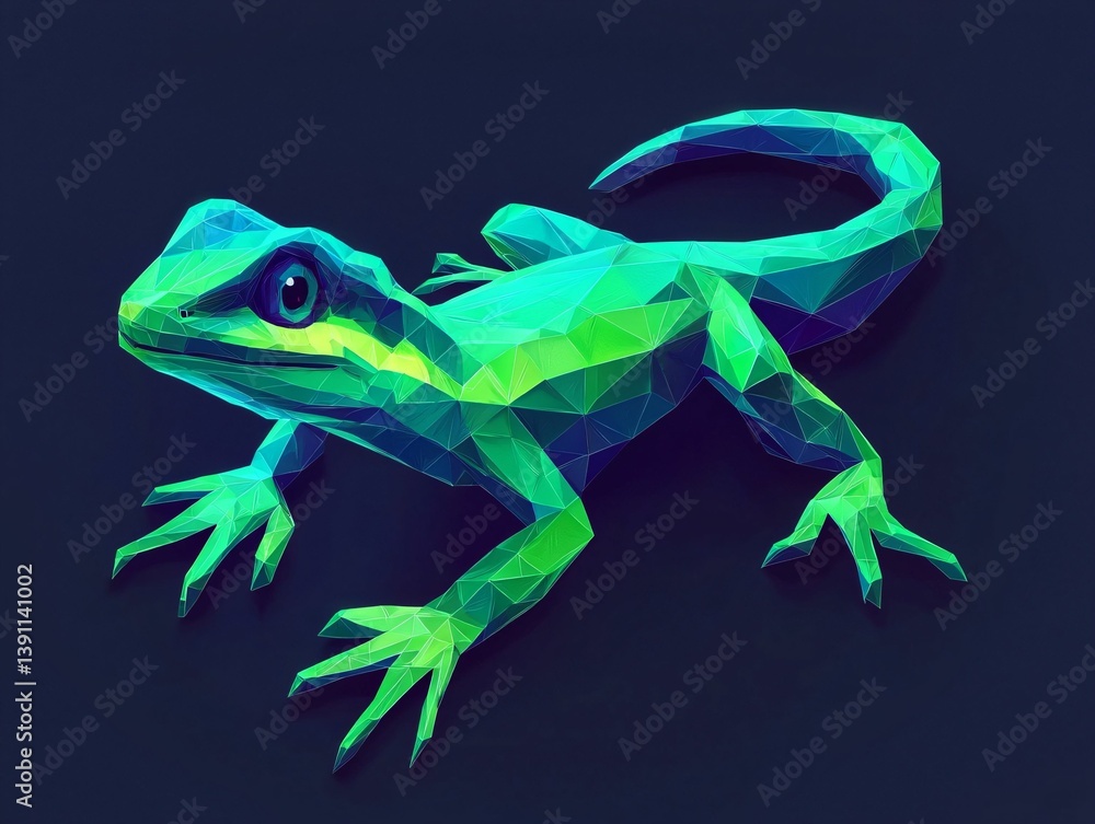 Fototapeta premium Low Poly Lizard
