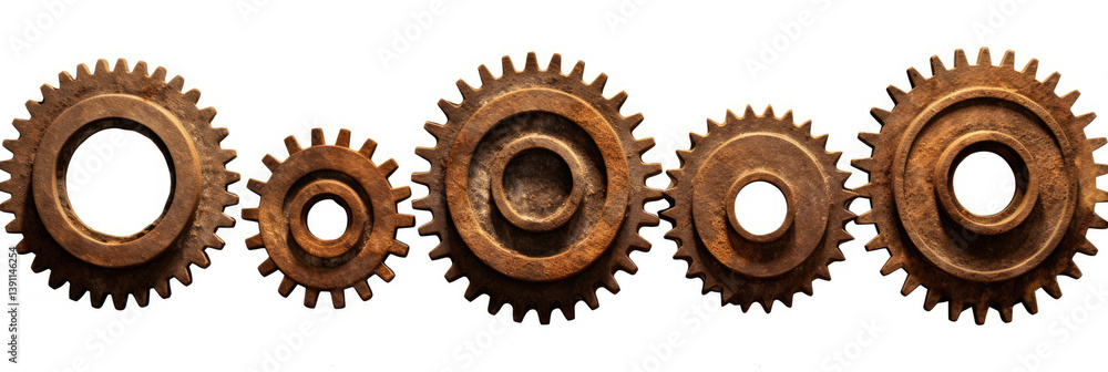 Rusty Cog Wheels on transparent background Rusty Cog Wheels on transparent background