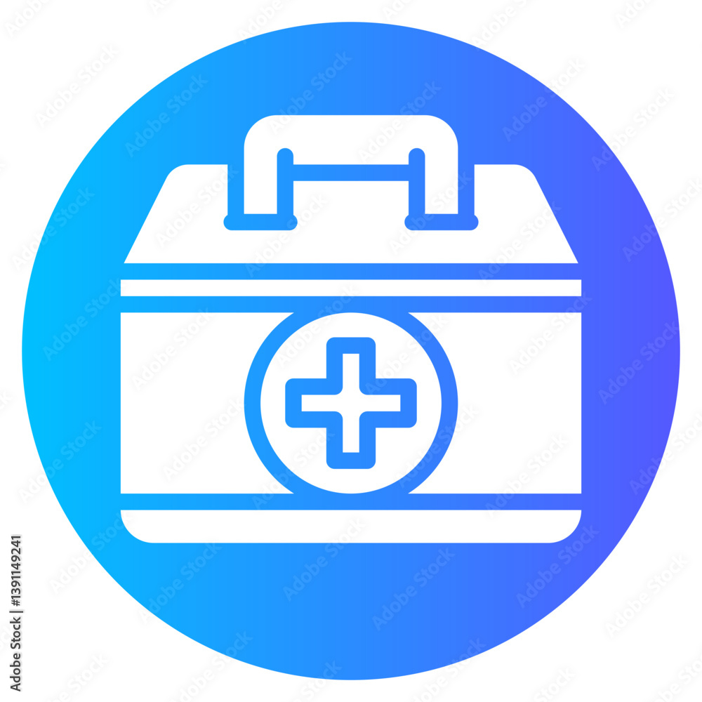 Obraz premium first aid kit gradient icon