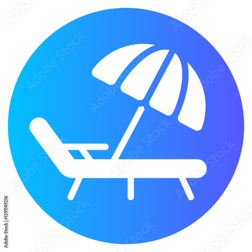 deck chair gradient icon