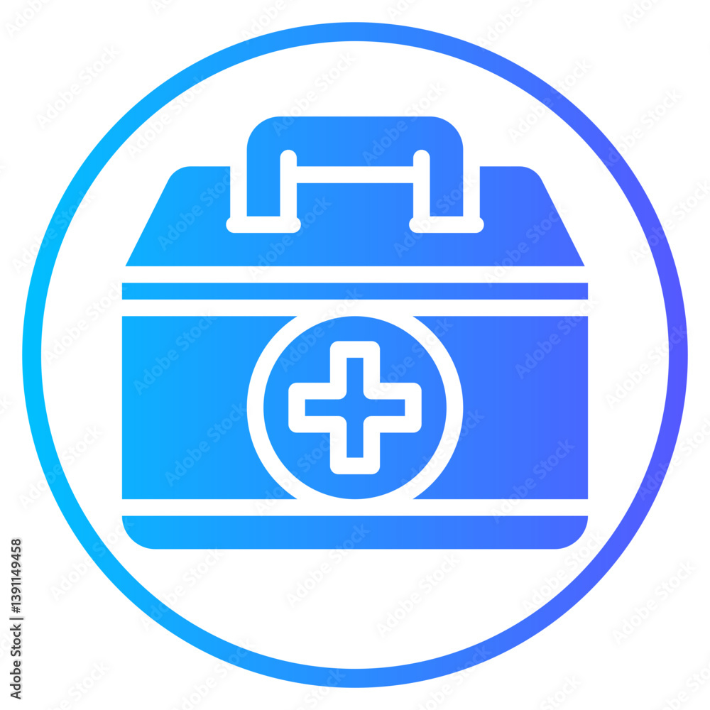 Obraz premium first aid kit gradient icon