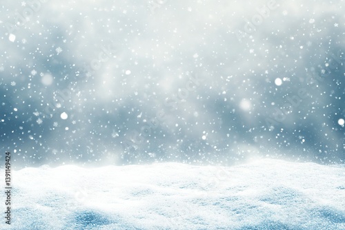 Wallpaper Mural Winter snowfall scene with soft blue sky and white snow covering the ground Torontodigital.ca