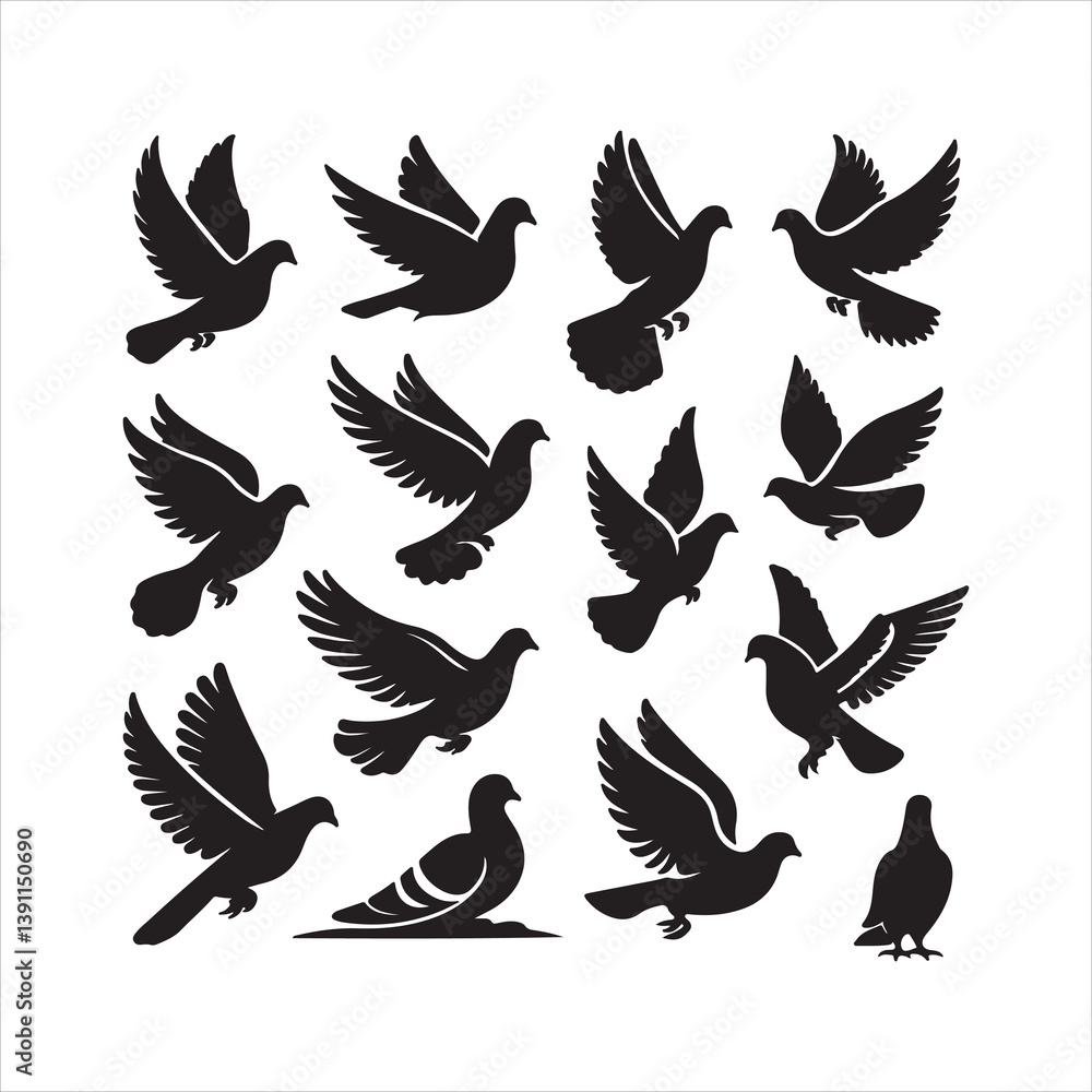 Obraz premium set of vector birds