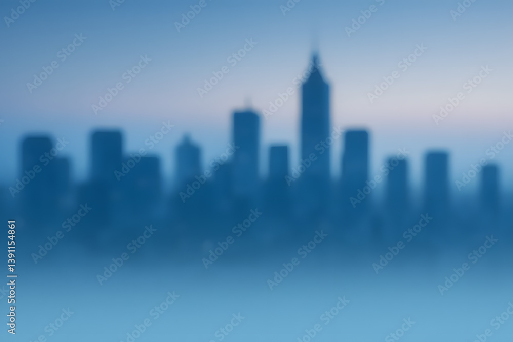 Fototapeta premium Blurred City Skyline at Dawn