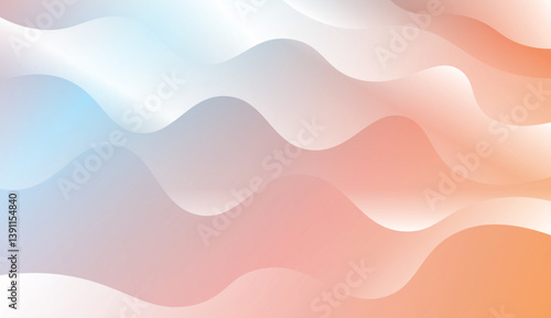 Wavy Background. For Futuristic Ad, Booklets. Vector Illustration with Color Gradient.