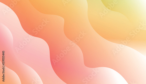 Template Background With Wave Geometric Shape. For Design, Presentation, Business. Vector Illustration with Color Gradient.