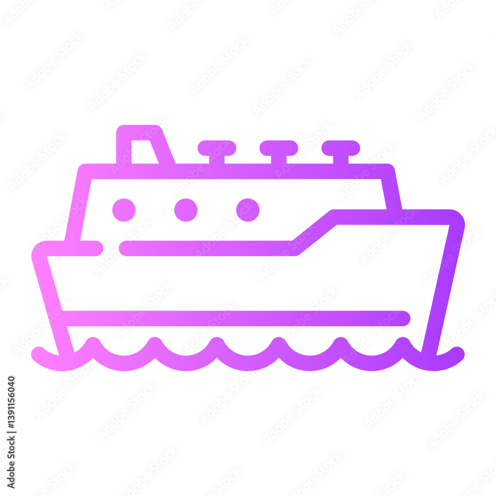 ship gradient icon ship gradient icon