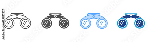 Lens Icon Set Multiple Style Collection