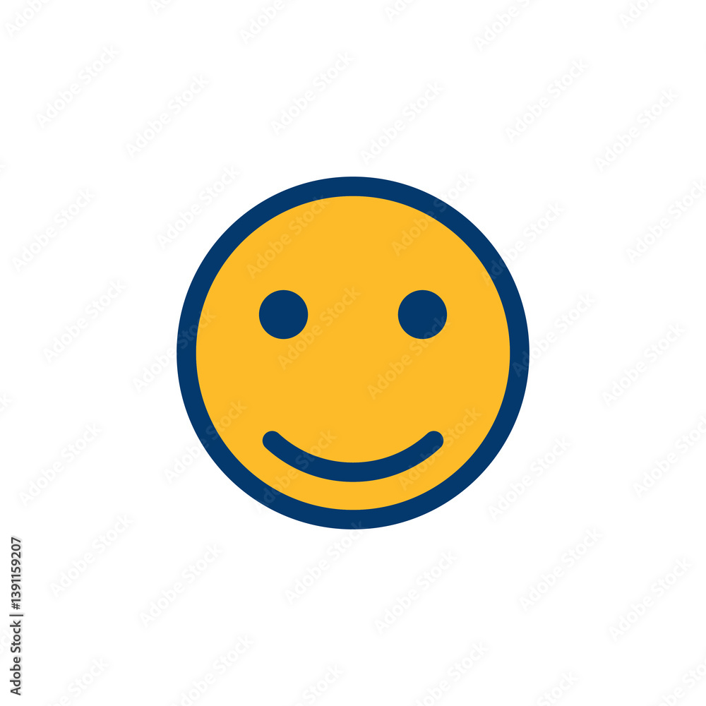 Fototapeta premium Smile icon vector isolated on white background. Smile vector icon. Emoticon Icon vector. Emoji