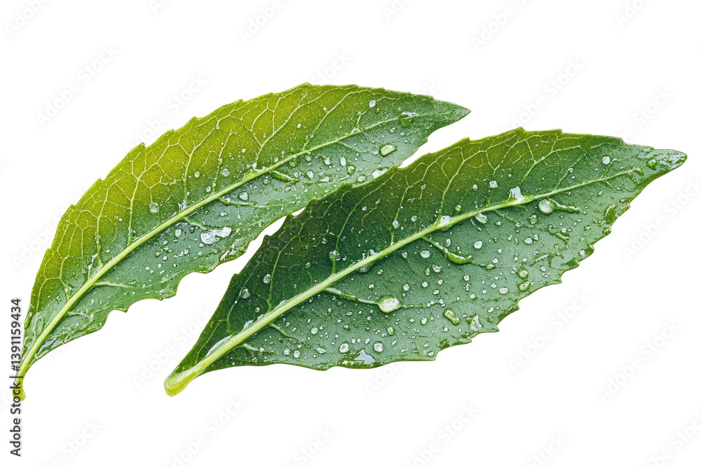 Obraz premium Fresh Green Leaf on transparent background