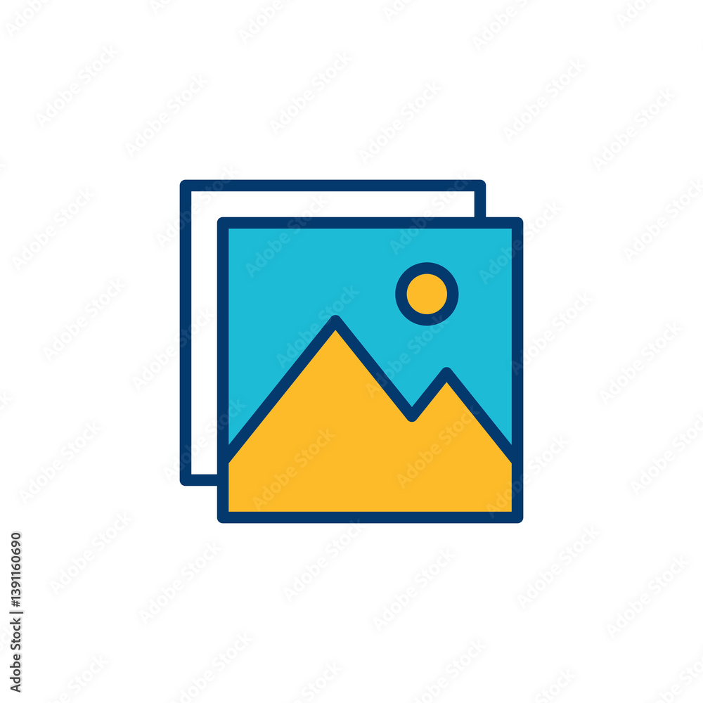 Picture icon vector isolated on white background. Picture vector icon. photo gallery icon vector Picture icon vector isolated on white background. Picture vector icon. photo gallery icon vector