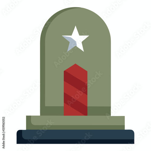 Military grave tombstone for memorial day style 