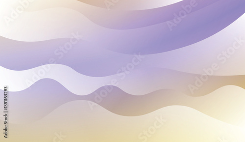 Template Background With Wave Geometric Shape. Design For Cover Page, Poster, Banner Of Websites. Vector Illustration with Color Gradient.