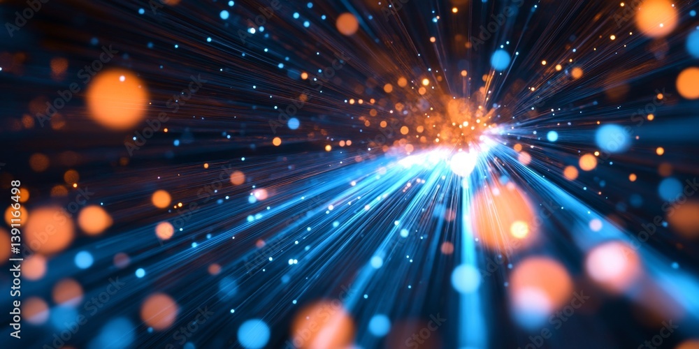 Fototapeta premium Abstract energetic explosion with vibrant colors