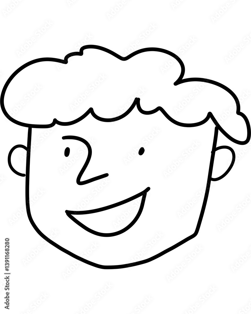 Line cartoon, man Line cartoon, man