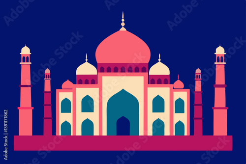 taj mahal vector