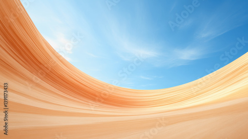 Expansive desert landscape under a bright blue sky showcasing sandstone erosion and natural geographical features