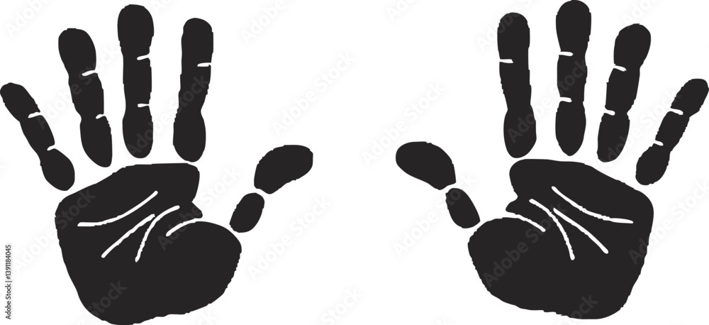 Black Silhouette of Two Handprints Symbolizing Unity and Presence
Black Silhouette of Two Handprints Symbolizing Unity and Presence