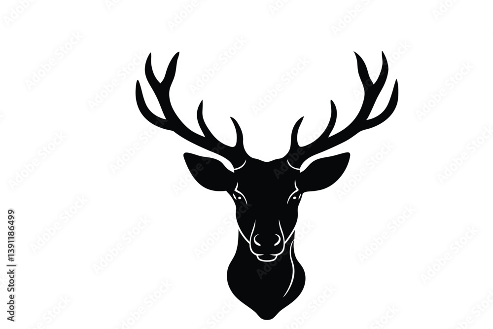 deer head silhouette deer head silhouette