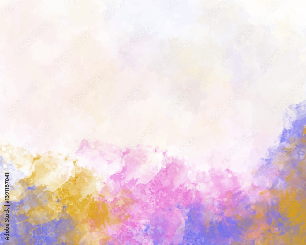 Fototapeta premium Abstract colorful watercolor for background. Digital art painting.