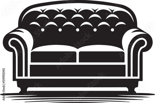 sofa vector illustration, sofa silhouette vector, sofa logo vector, vector illustration isolated on white background