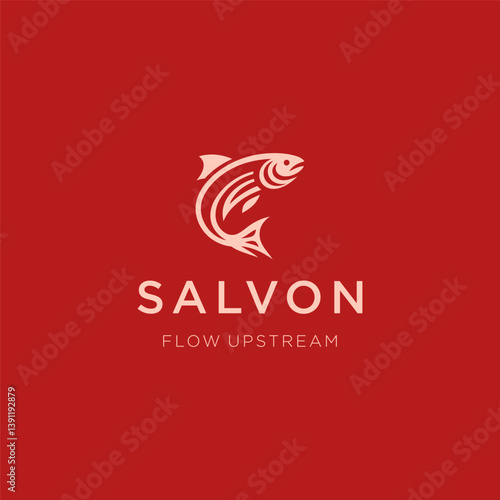 Salmon Silhouette Logo – A bold salmon silhouette symbolizing movement and nature.