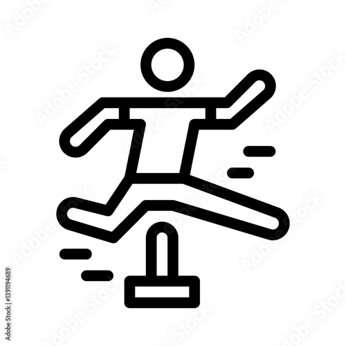 hurdles line icon