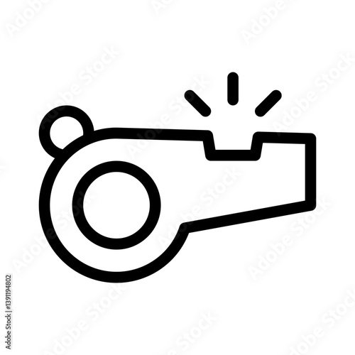 whistle line icon