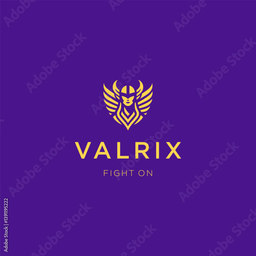 Valkyrie Logo – A strong Valkyrie logo symbolizing courage and Norse mythology.