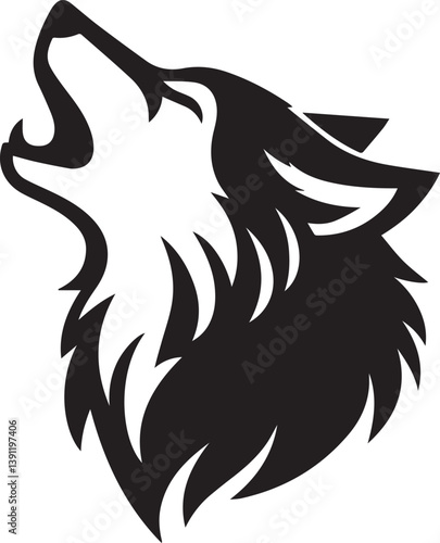 wolf head silhouette vector, wolf head logo vector, wolf head vector illustration