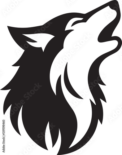 wolf head silhouette vector, wolf head logo vector, wolf head vector illustration