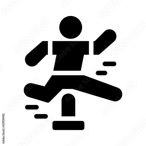 hurdles glyph icon