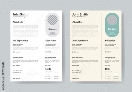 Minimal Resume and Cover Letter Set