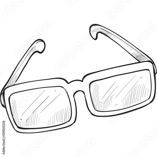 eyeglasses handdrawn illustration