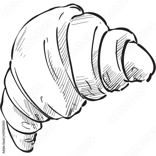 croissant handdrawn illustration
