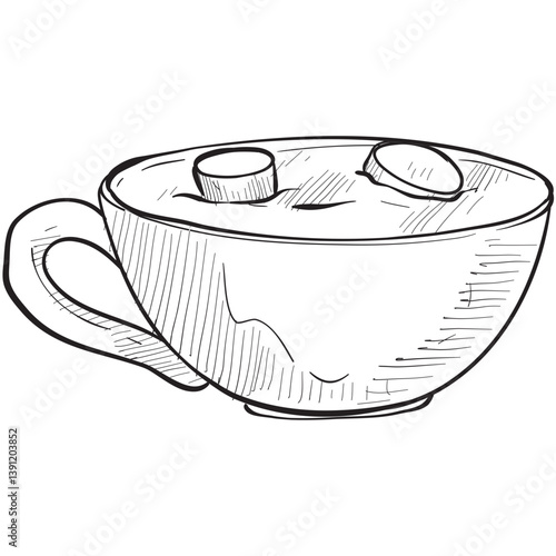 hot chocolate handdrawn illustration