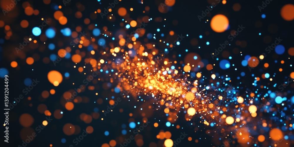 Fototapeta premium Darkness illuminated by string lights