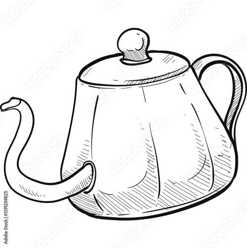 coffee pot handdrawn illustration