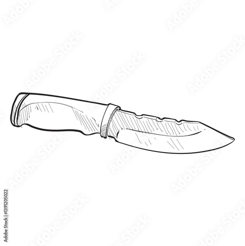 knife handdrawn illustration