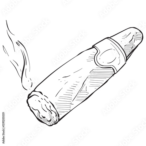 cigar cigarette handdrawn illustration