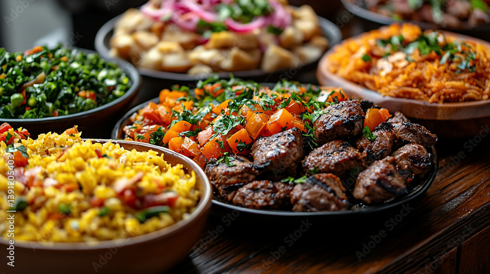 Diverse Middle Eastern Cuisine Buffet Diverse Middle Eastern Cuisine Buffet