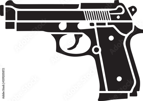 gun silhouette vector, gun logo vector, gun vector illustration, illustration gun isolated on white