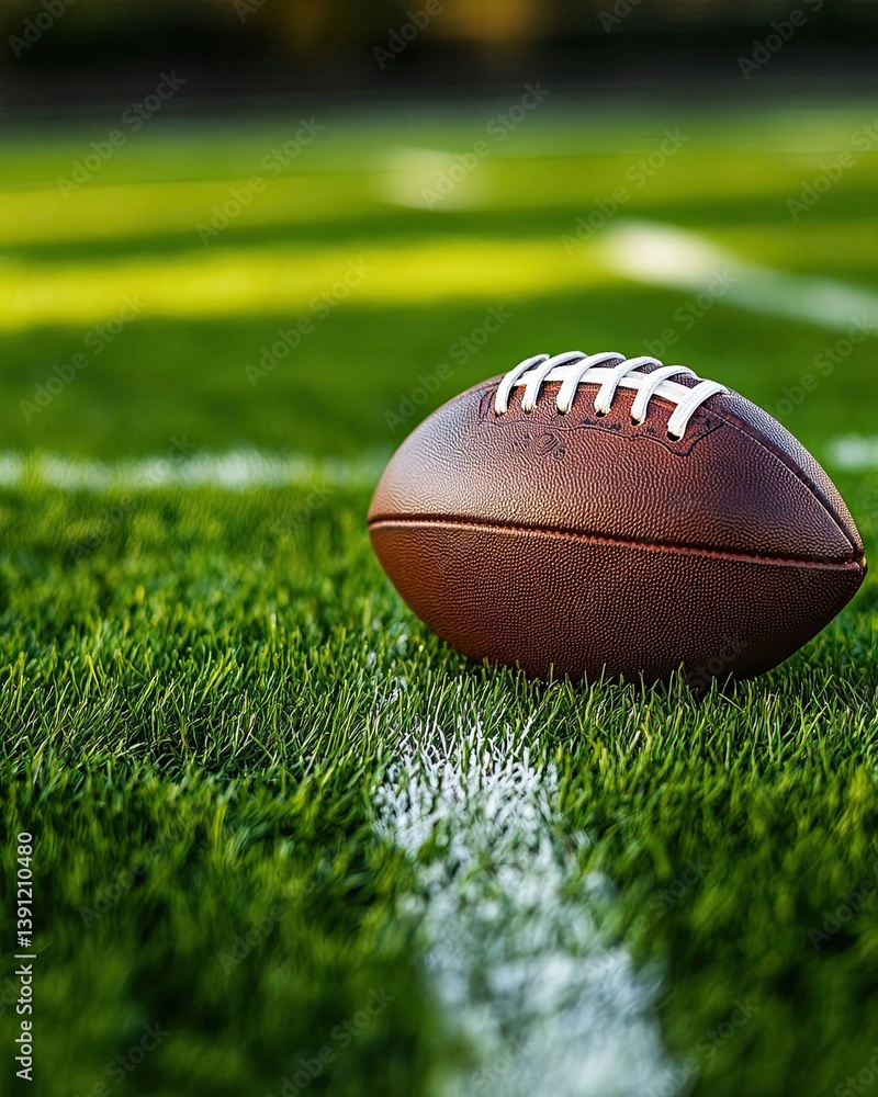 Obraz premium A slightly worn American football