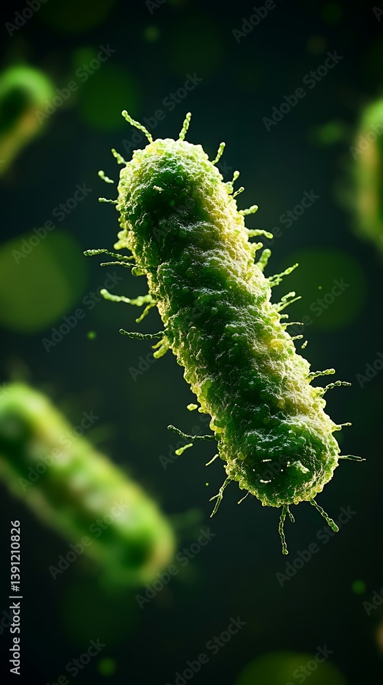 Naklejka premium Bacteria Microbiology Closeup